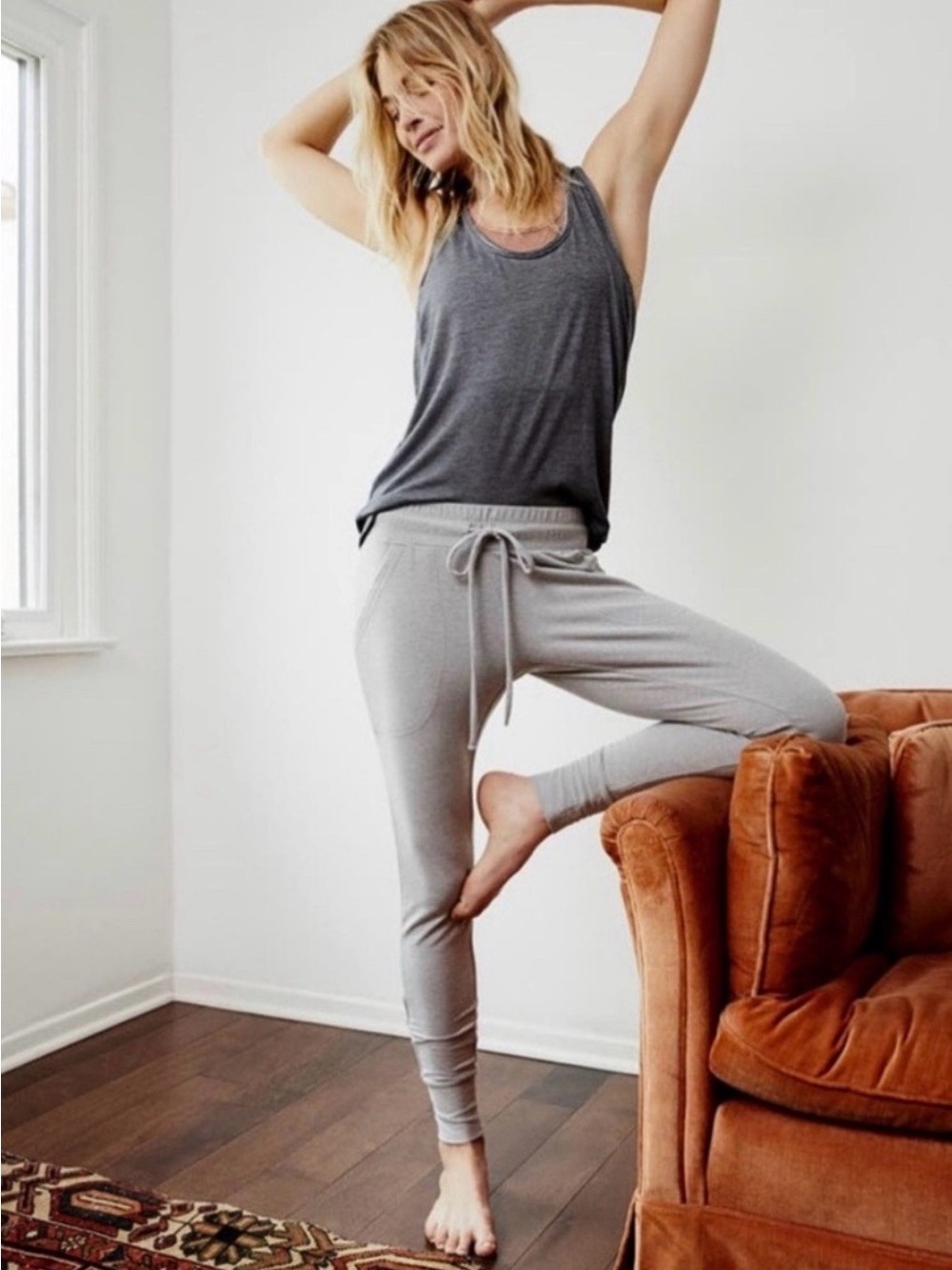 FP Movement Free People Gray Sunny Skinny Sweatpants Joggers Size Small (S)